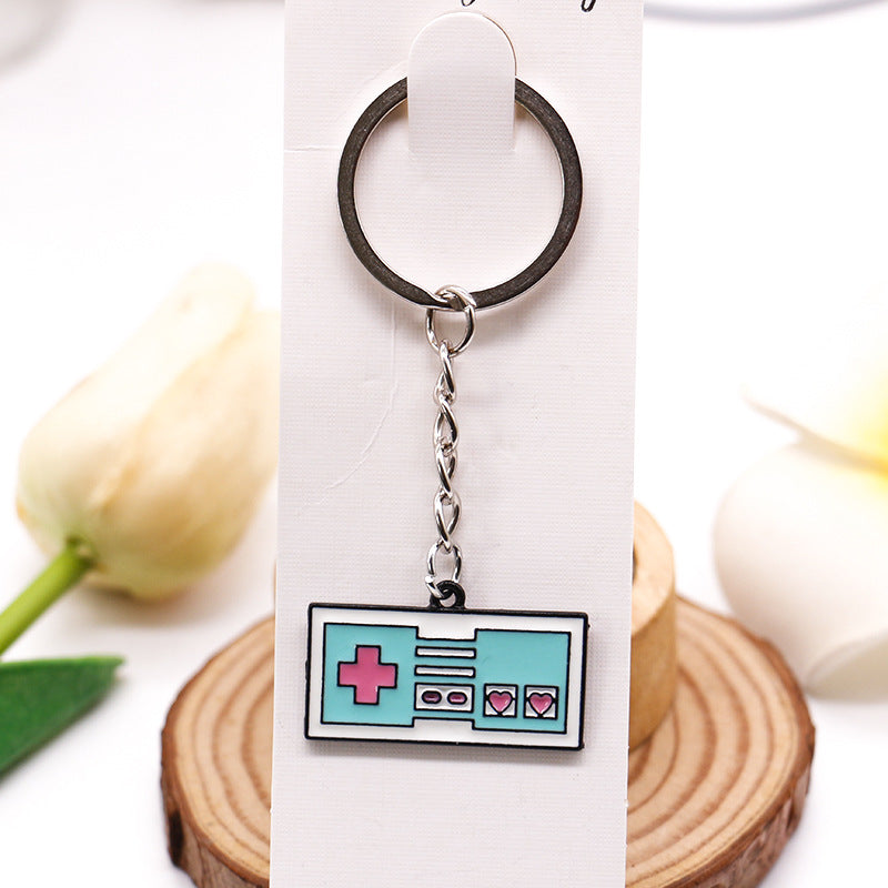 Wholesale Pixel Love Metal Keychains